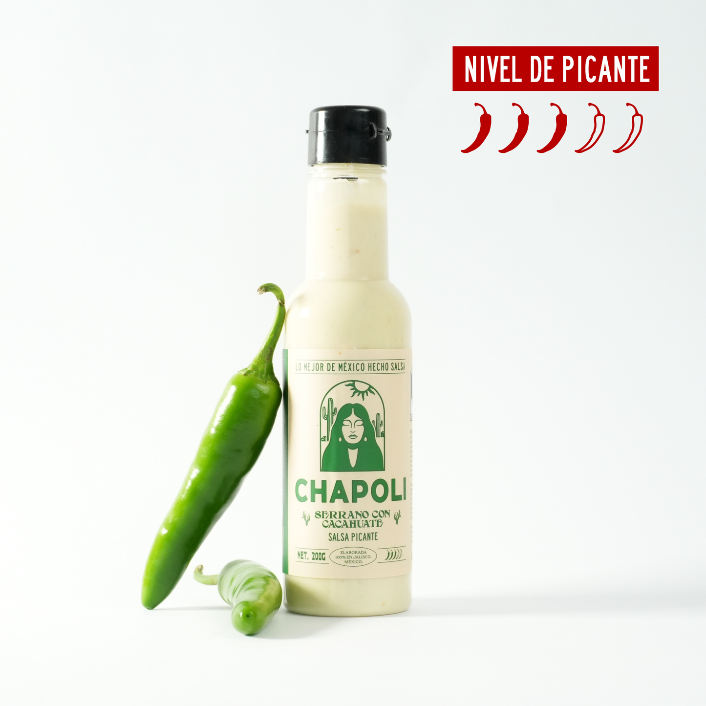 Salsa Serrano con Cacahuate (Mayoreo)