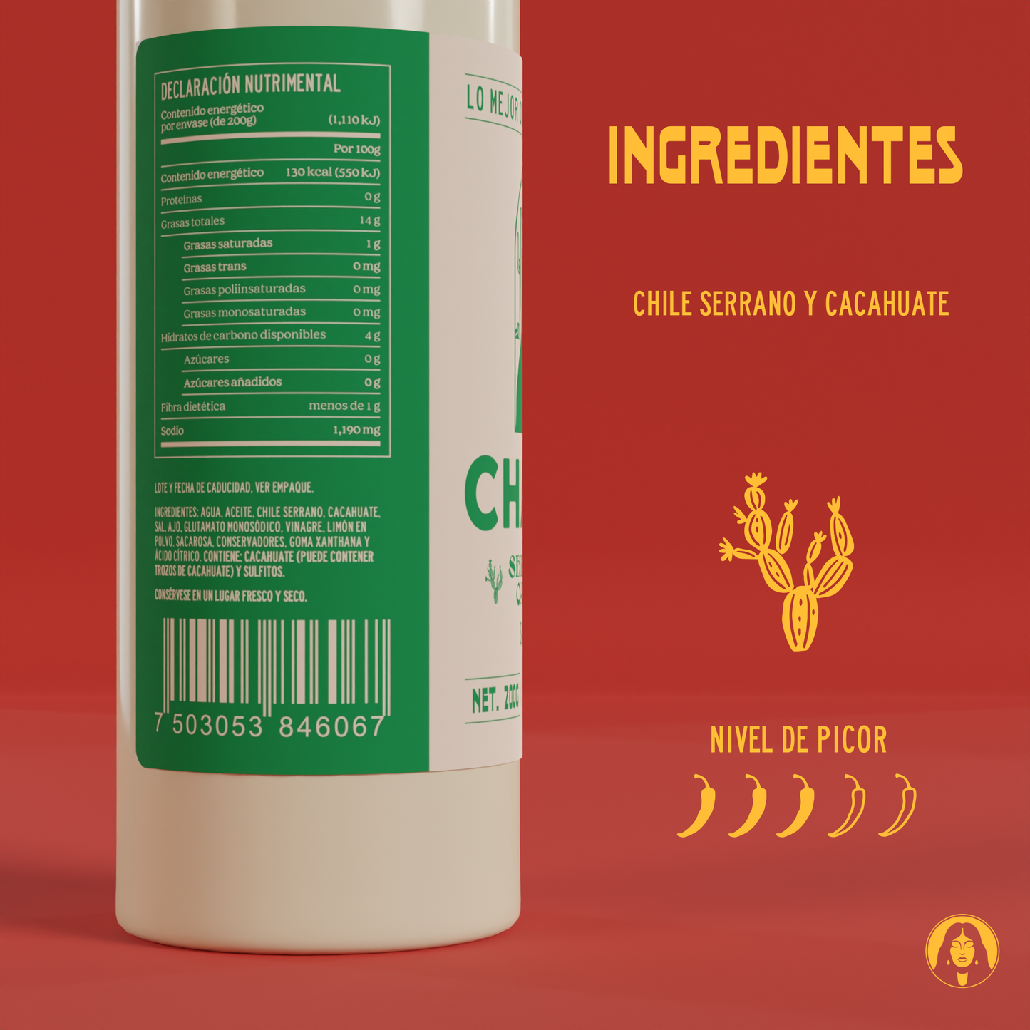 Salsa Serrano con Cacahuate